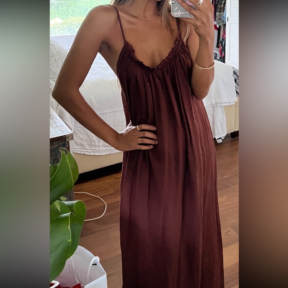 Indah Maxi Dress - Brown